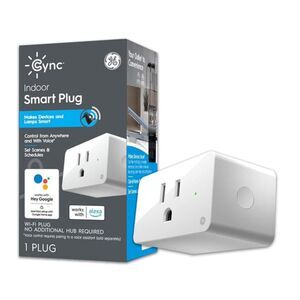 GE CYNC Indoor Smart Plug,‎ Bluetooth Wi-Fi Smart Outlet Socket